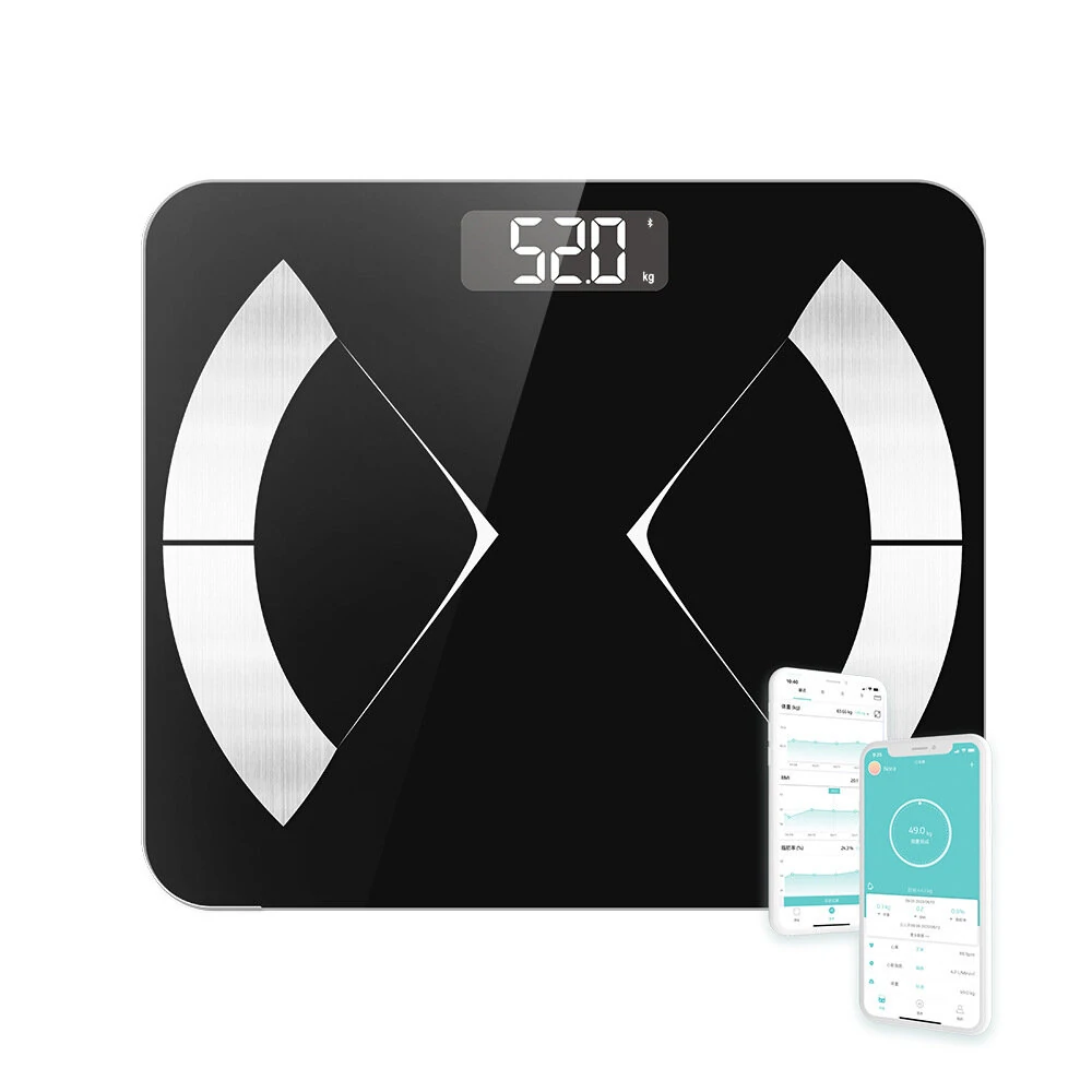 (image for) Mini Smart Body Fat Scale 20 Key Body Data Analyze Scale Providing Diet Exercise Programs Support 180kg Multifunctional Weight Body Fat Scale